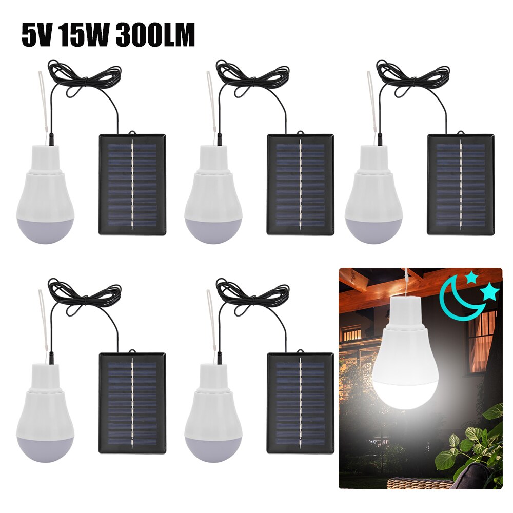 5V 15W 300LM 태양 에너지 전원 야외 램프 휴대용 USB 충전식 조명 캠핑 하이킹 낚시 빛에 대 한 긴 수명